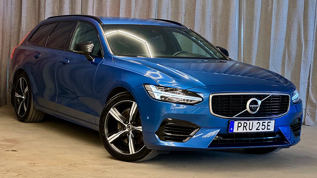 Volvo V90 T8 Twin Engine AWD R-Design 1 ägare 360° Bursting Blue