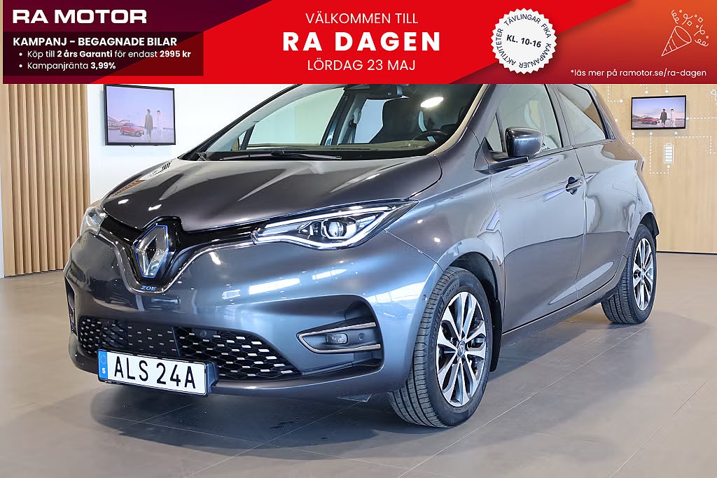 Renault Zoe R135 52 kWh Navi Kamera Blåtand Batterihyra 2020