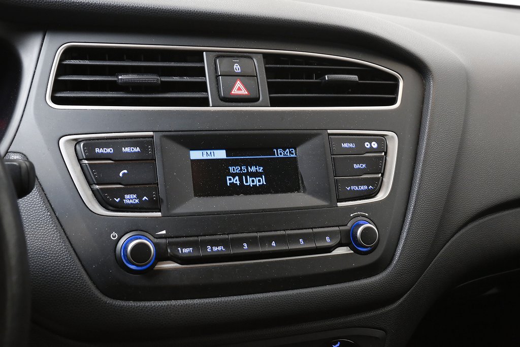Hyundai i20 1,2 Comfort 5D Facelift Bluetooh Motorvärmare 2019