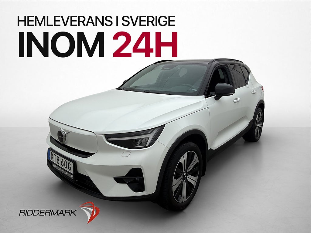 Volvo XC40 Recharge 231hk Plus Värmare Dragkrok Kamera Pilot