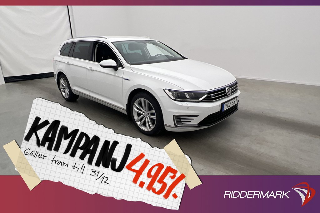 Volkswagen Passat GTE 218hk M&K-Värmare Kamera  4,95% Ränta