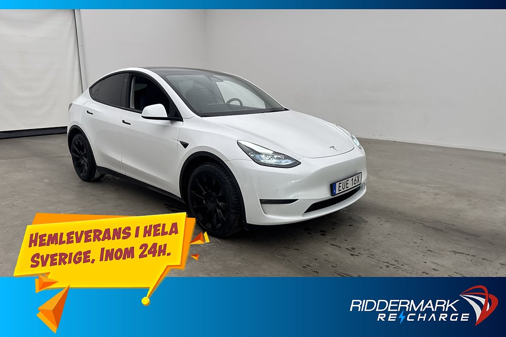 Tesla Model Y Long Range AWD Pano AP  Drag Skinn Svensksåld
