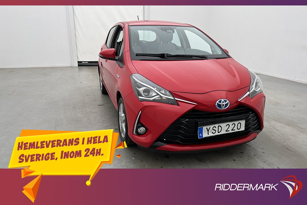 Toyota Yaris Hybrid Backkamera Låg-Årsskatt Farthållare