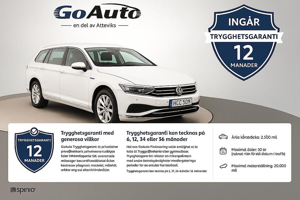Volkswagen Passat Sportscombi GTE DSG Drag Värmare 218hk...