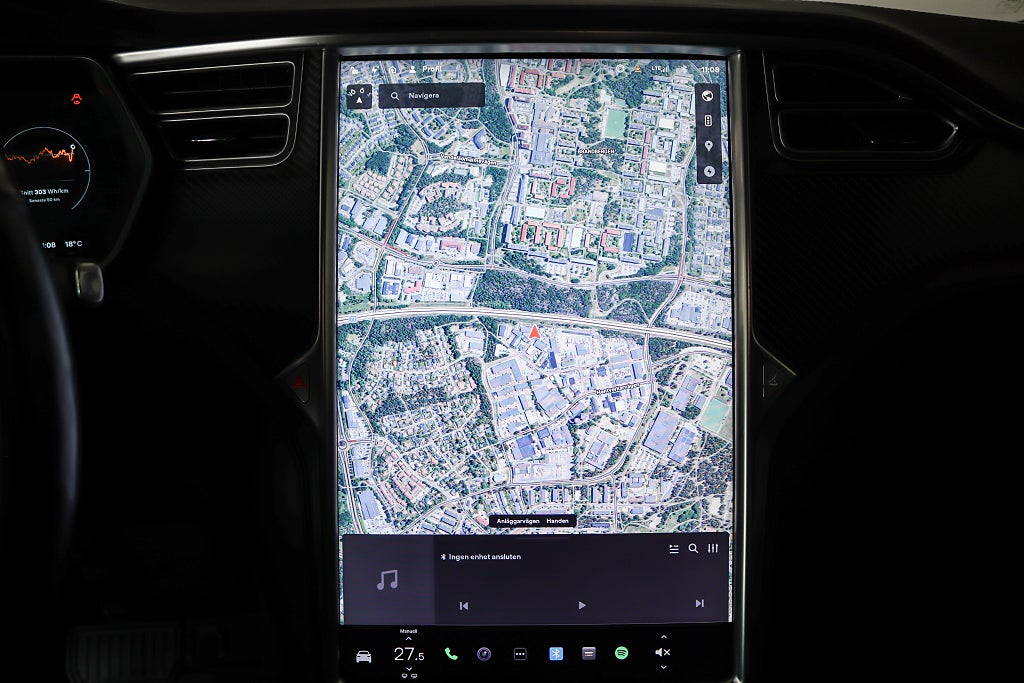 Tesla Model X 100D Luftfjädring Pano Dragkrok 6-Sits ( MOMSBIL )