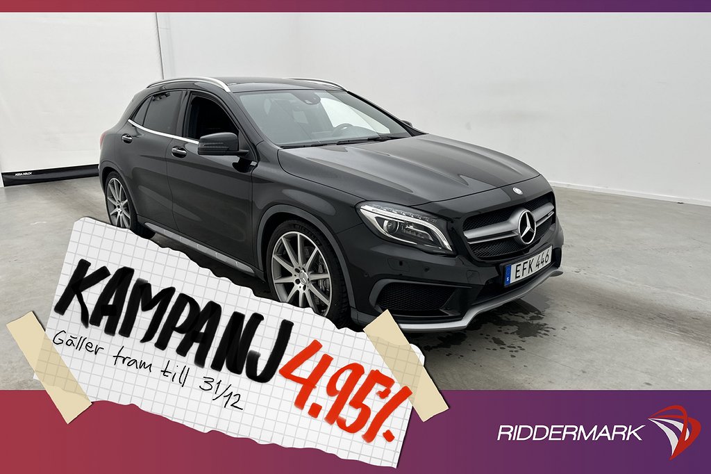 Mercedes-Benz GLA 45 AMG 4M 360hk Pano Sportav 4,95% Ränta