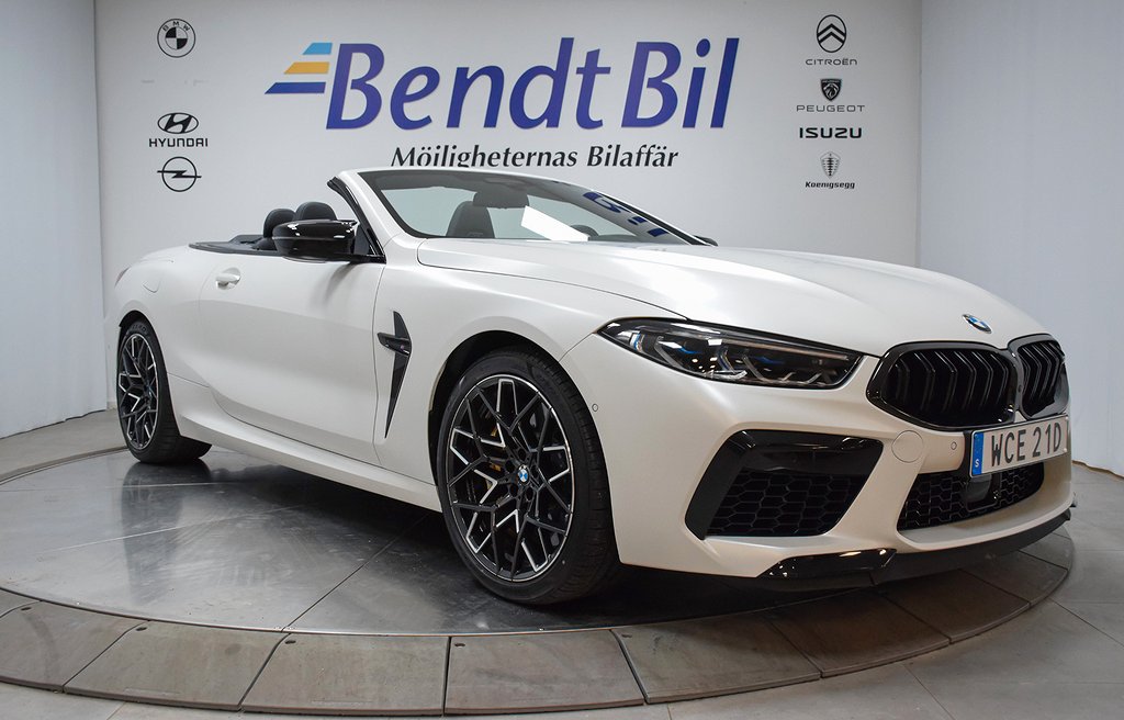 BMW M8 Competition Cab 625hk/ Nypris: 2.290.600 kr / Laser