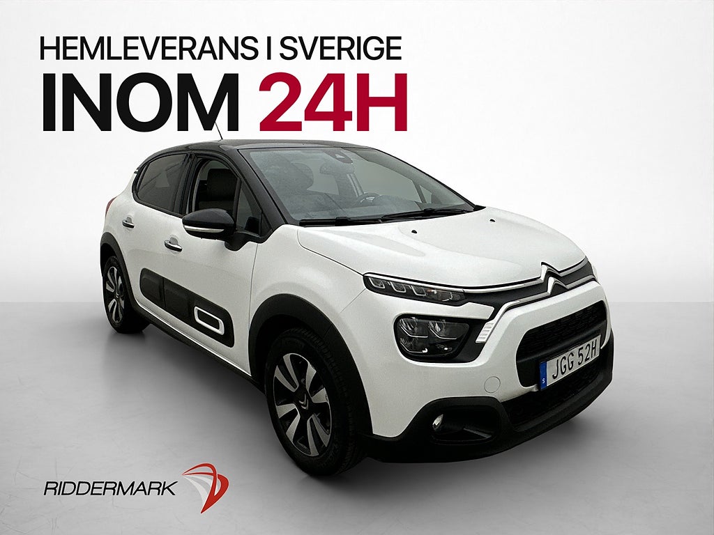 Citroën C3 1.2 PureTech 110hk Shine Sensorer CarPlay MOMS