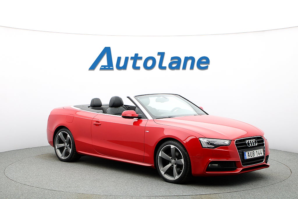 Audi A5 Cabriolet 2.0 TDI S-line 19",Dragkrok,Skinn,Nackvärmare