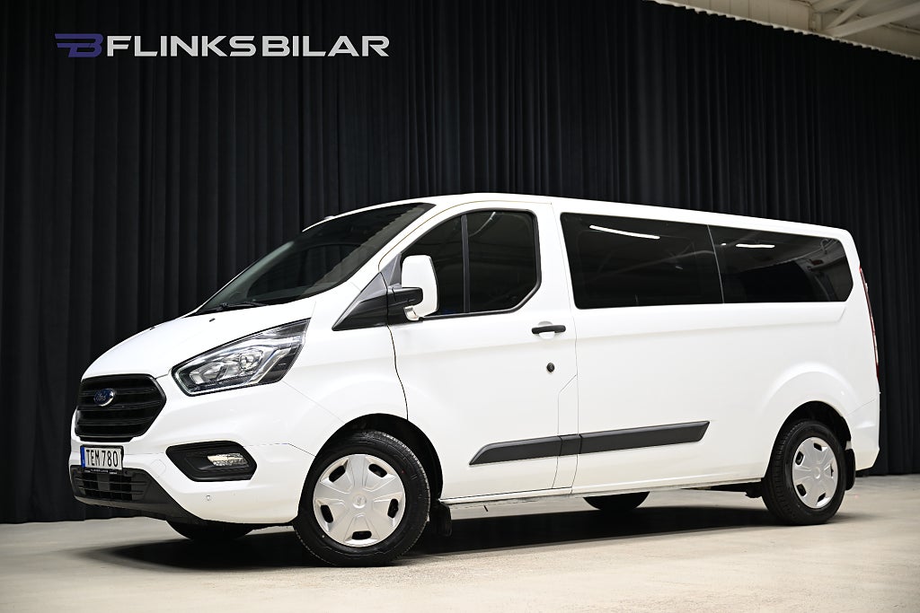 Ford Transit Custom 170HK L2 Automat|9-Sits|Drag|Värmare|Leasbar