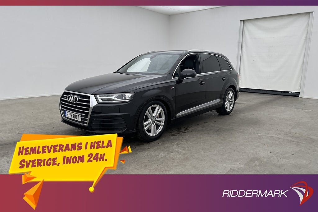Audi Q7 TDI V6 Q 272hk S-Line 7-Sits Luftfjädring BOSE Värm