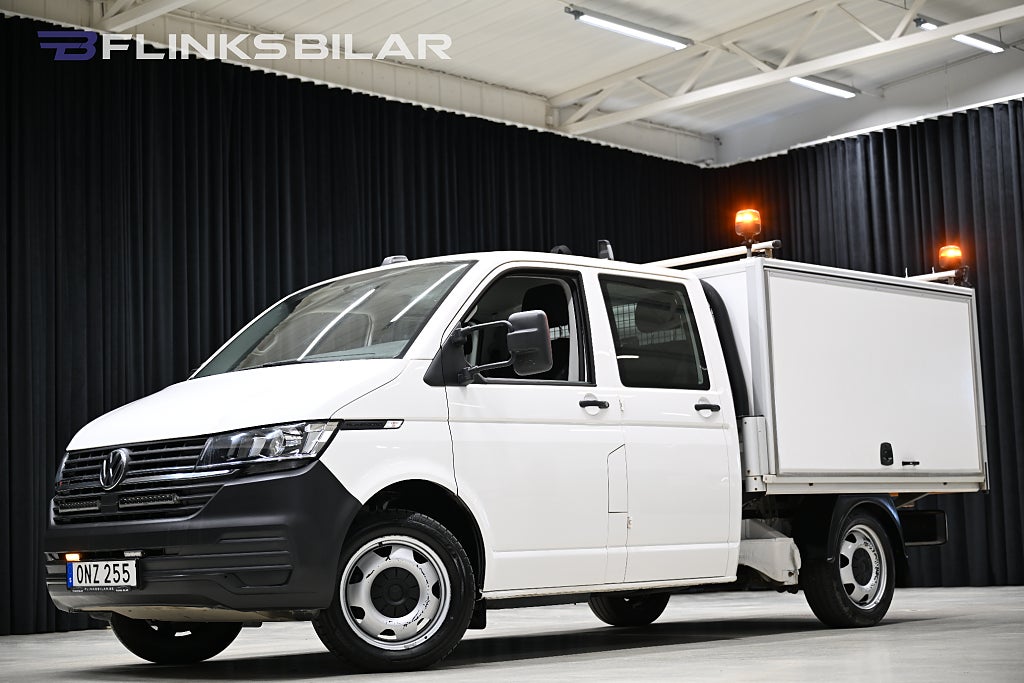 Volkswagen Transporter 4Motion 150HK Dubbelhytt|Kåpa|Inredd|Lågmil|Moms|SeUtr!