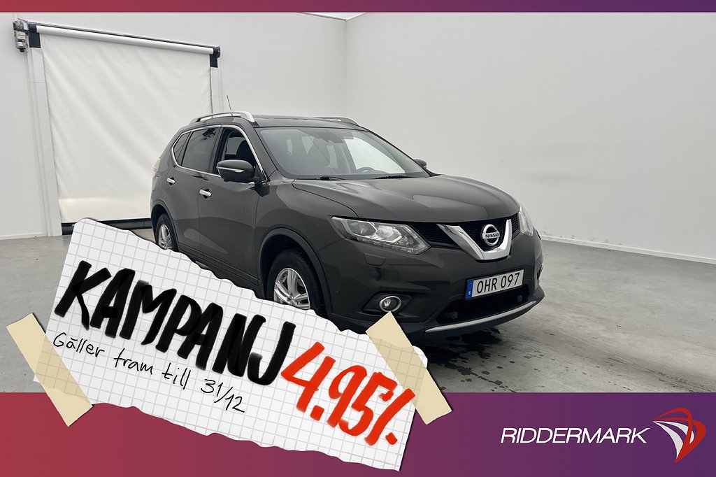 Nissan X-Trail dCi 130hk Tekna 7-Sits Pano 360° 4,95% Ränta