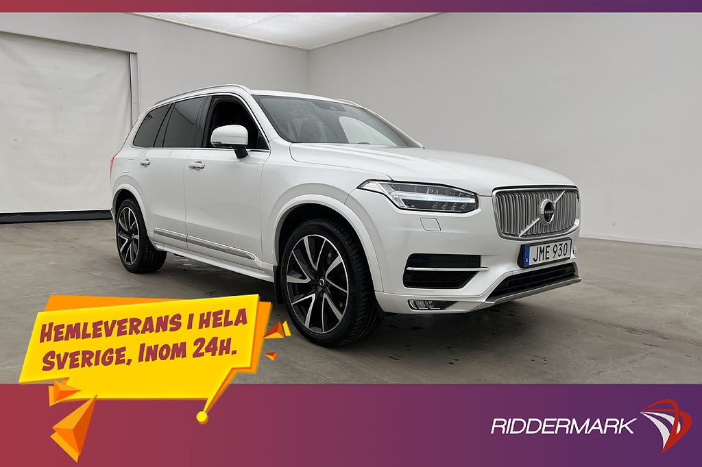 Volvo XC90 D5 235hk AWD Inscription 7Sits Skinn HUD 360 Drag