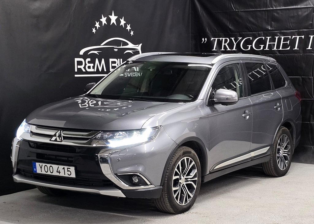 Mitsubishi Outlander 4WD, 1-ägare, 7sists, Drag, 360-kamera!