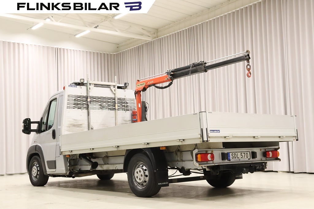 Fiat Ducato 177HK Automat L4 LångFlak Kranbil Värmare Moms