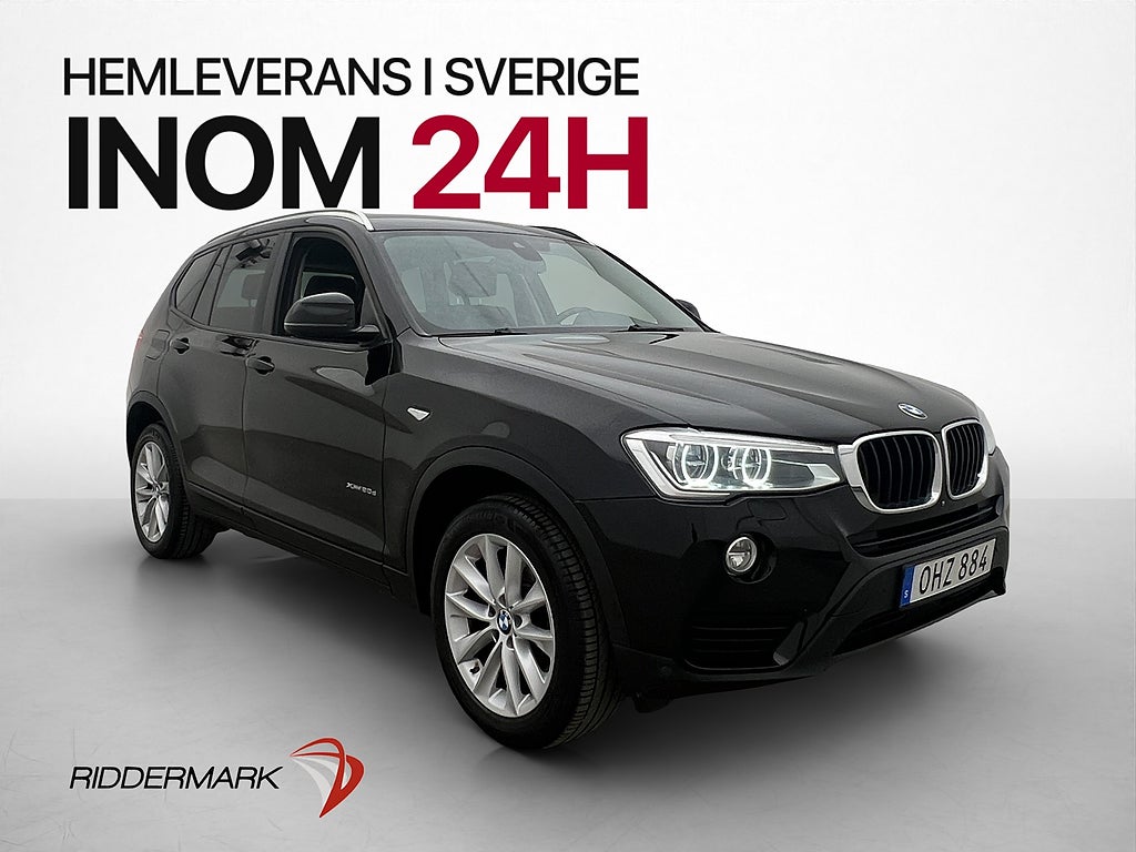 BMW X3 xDrive20d 190hk 360° Fjärrstyr-Värm Dragkrok Navi HUD