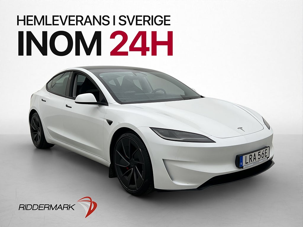 Tesla Model 3 Performance 627hk Värmepump Rattvärme AP