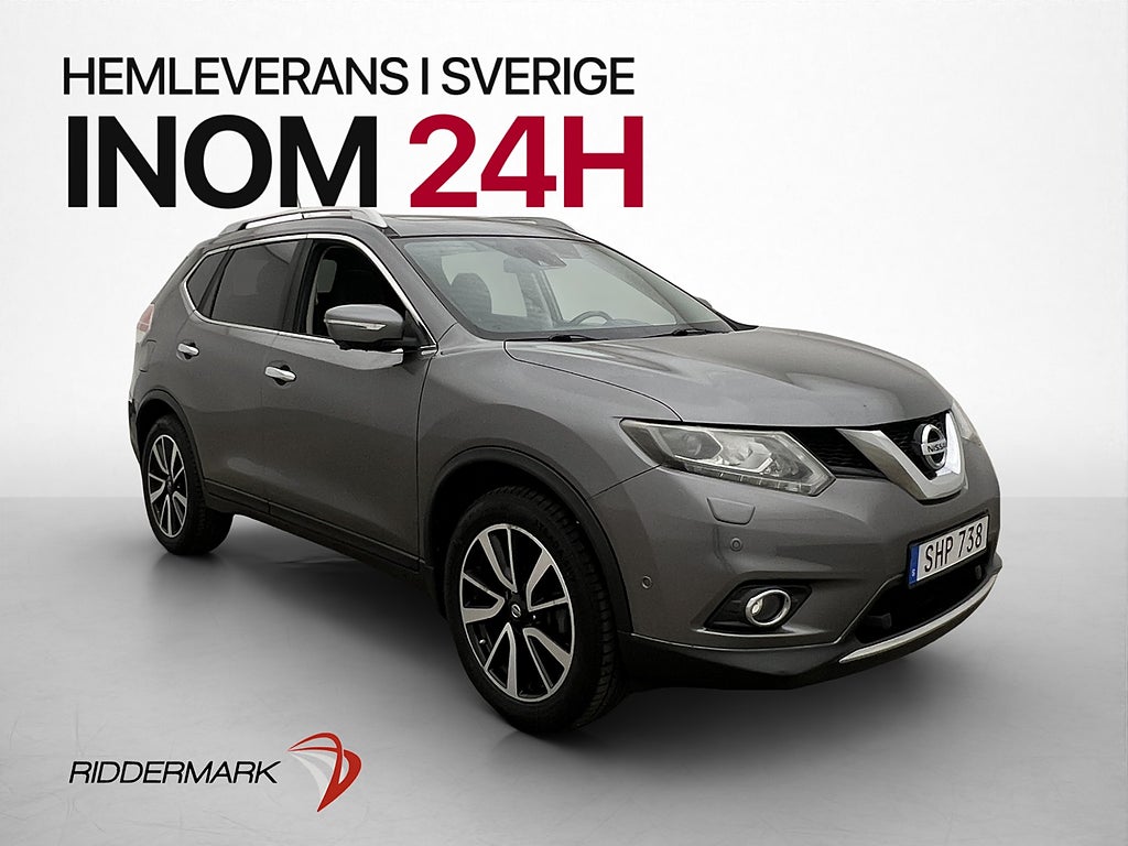 Nissan X-Trail dCi 130hk Tekna 7-Sits Pano 360° Skinn Drag