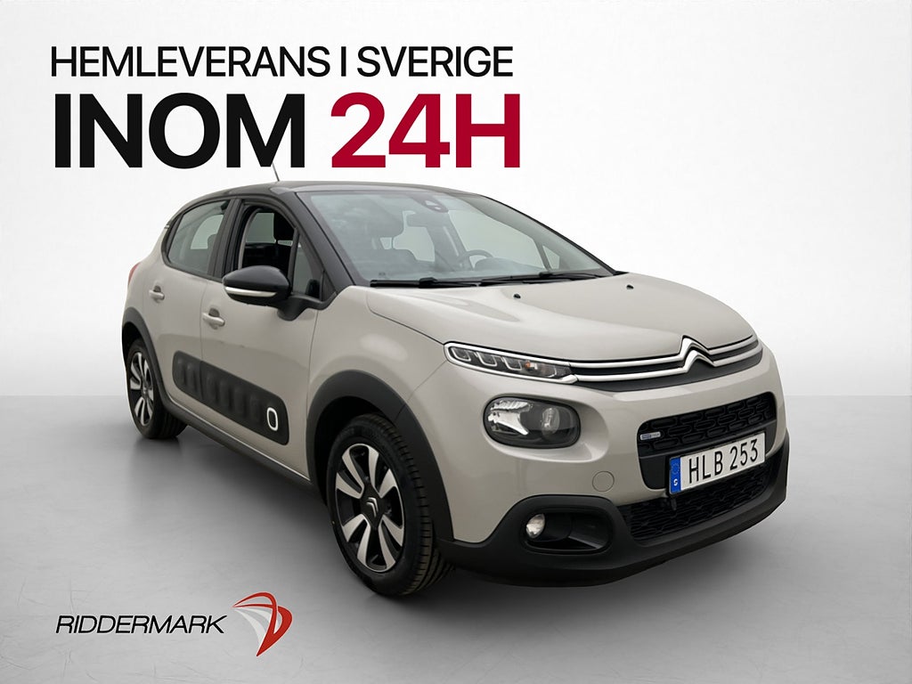 Citroën C3 1.2 PureTech 110hk M-Värmare Sensorer Farthållare