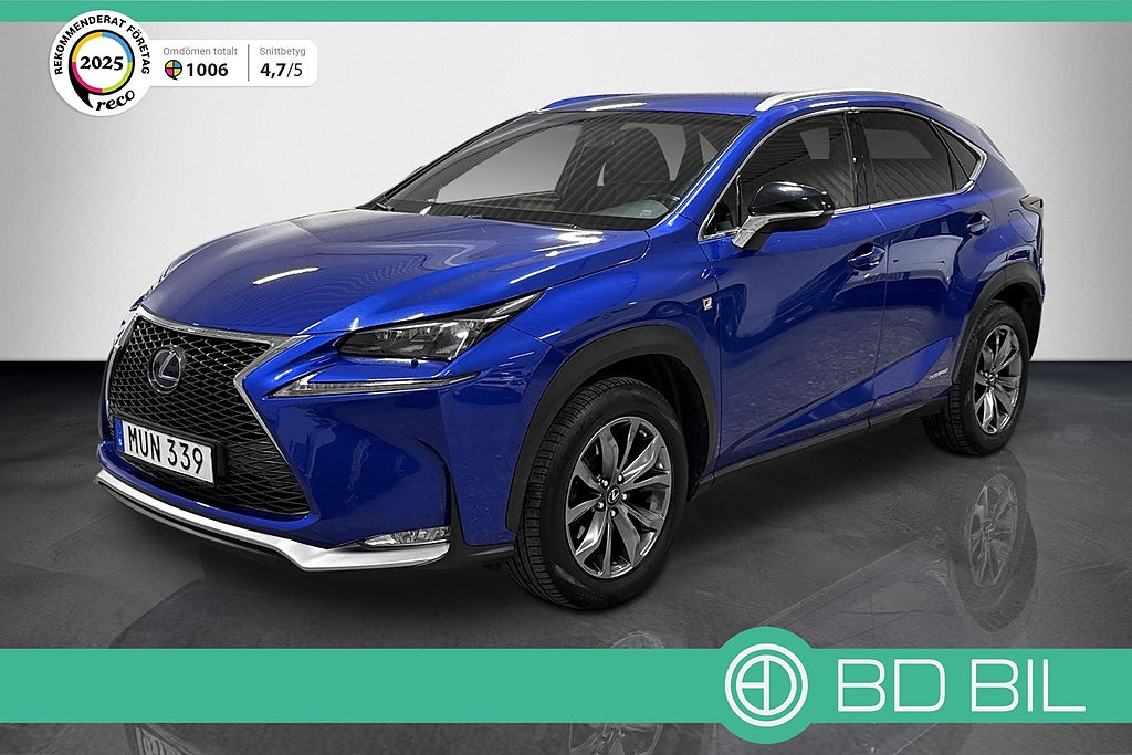 Lexus NX 300h AWD 2.5 F-SPORT DRAG VÄRMARE SKINN BACKKAMERA