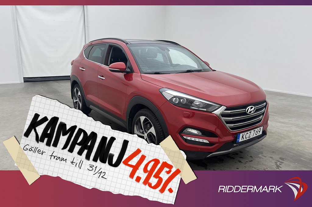 Hyundai Tucson CRDi 4WD 184hk Premium Pano Skinn 4,95% Ränta