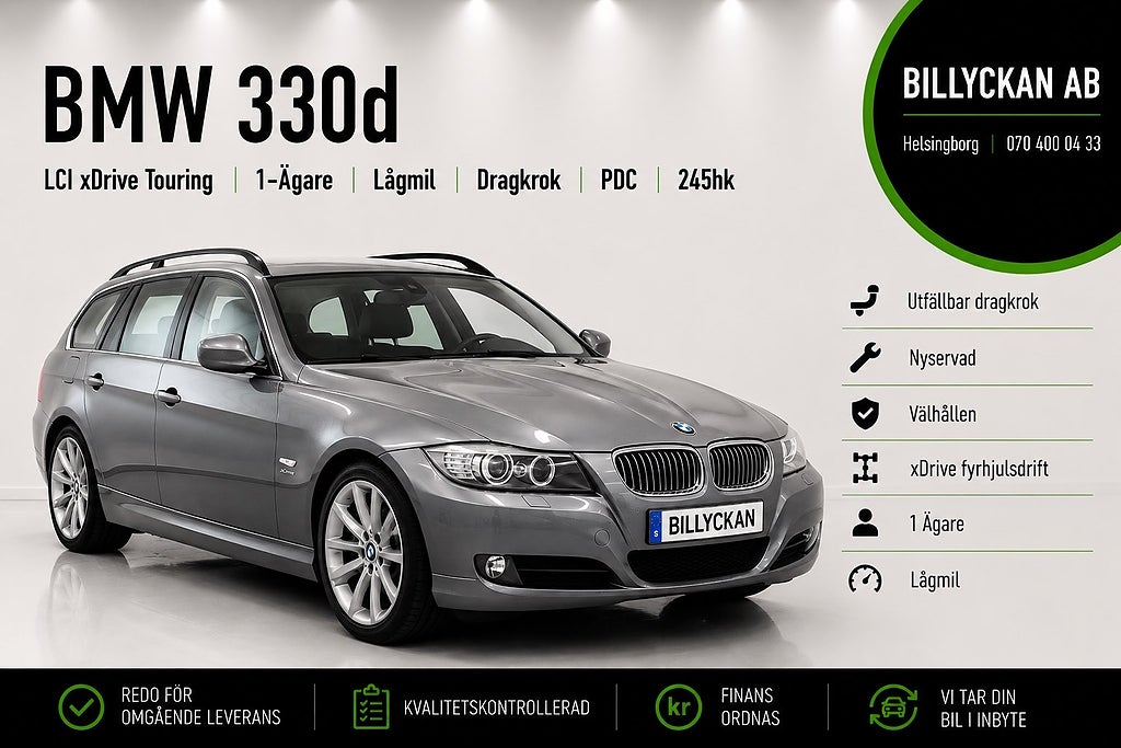 BMW 330d LCI xDrive Touring 1-Ägare|Lågmil|Dragkrok|PDC|245hk