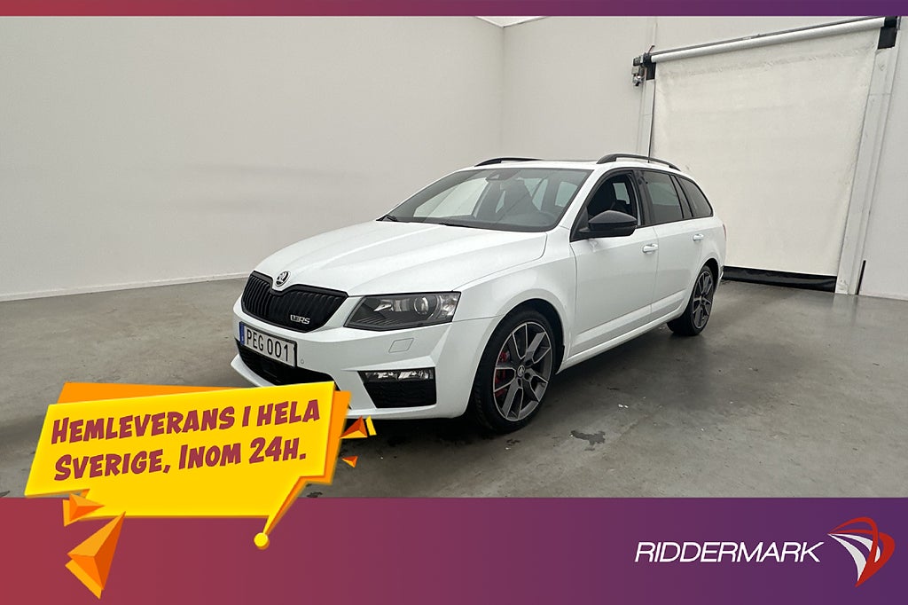 Skoda Octavia TSI RS Värmare Pano Canton Kamera Drag CarPlay