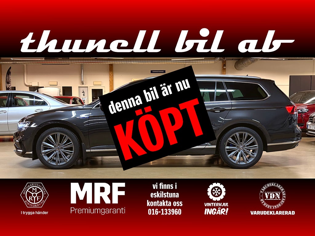 Volkswagen Passat SC Kombi 1.4 TSI PHEV DSG GTE 218HK-VHJUL-DRAG-KÖPT