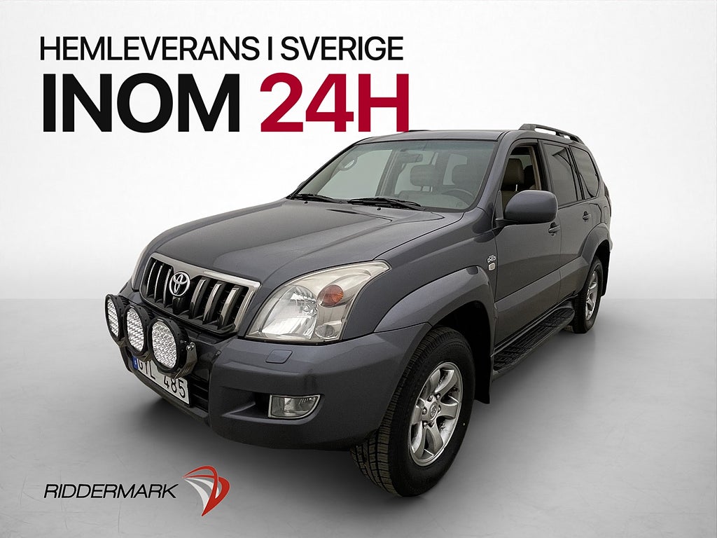 Toyota Land Cruiser 3.0 4x4 7-Sits Drag Diff Kamera Skinn
