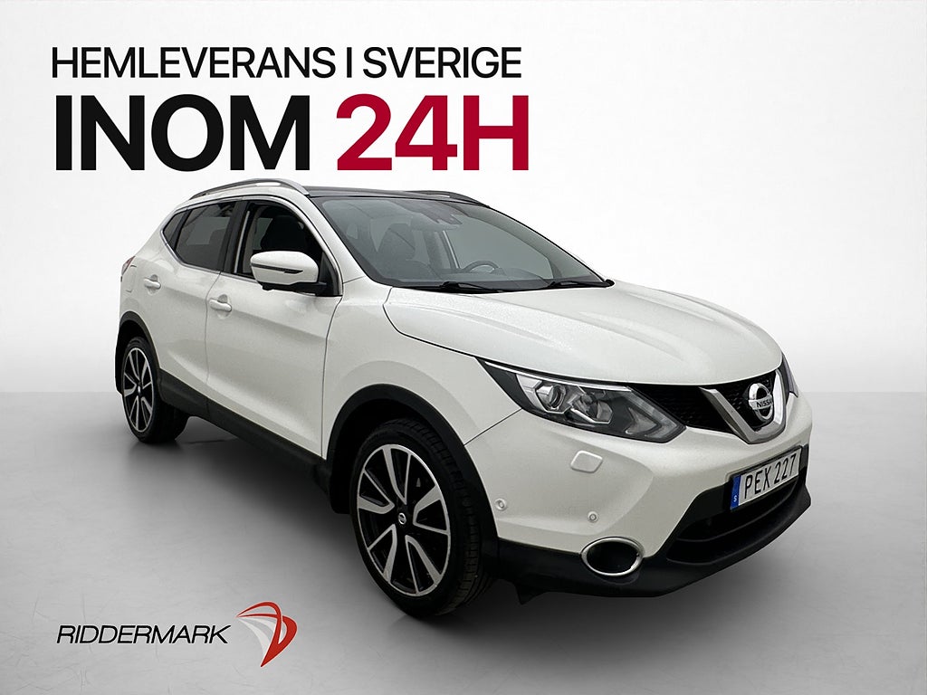 Nissan Qashqai 115hk Tekna Pano 360° Navi Halvskinn Dragkrok