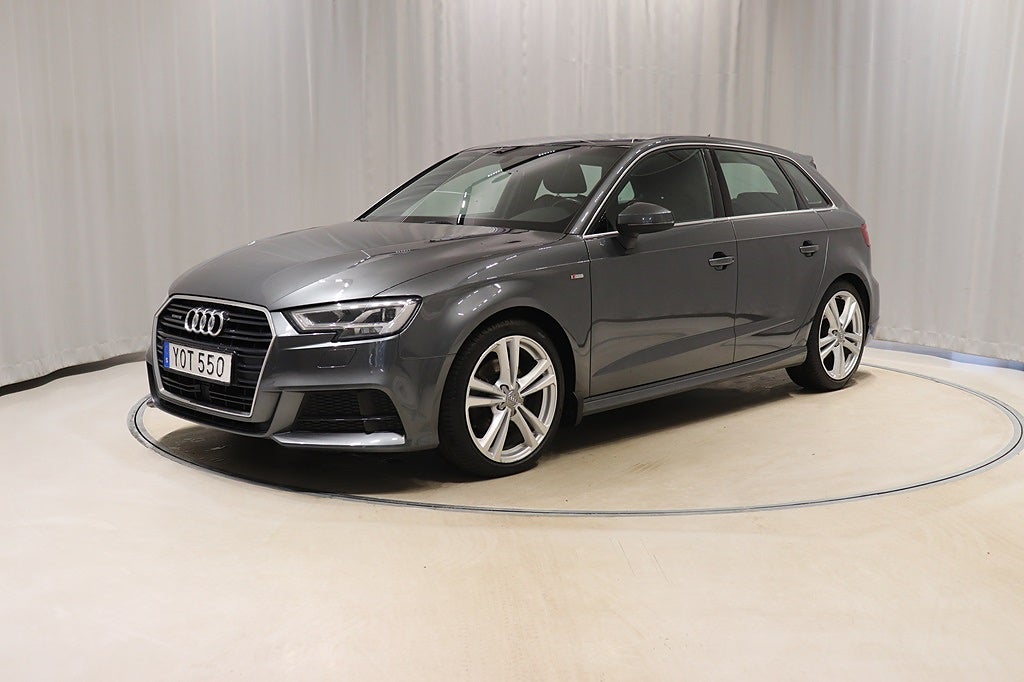 Audi A3 2.0 TFSI S-line Quattro 190hk Aut Drag Carplay 2018