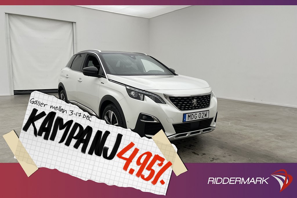 Peugeot 3008 BlueHDi 130hk GT-Line Kamera Navi 4,95% Ränta