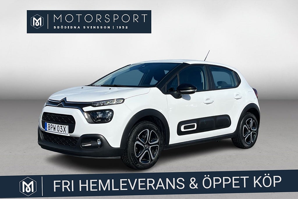 Citroën C3 1.2 PT 82hk P-Sensorer Apple Carplay Farthållare