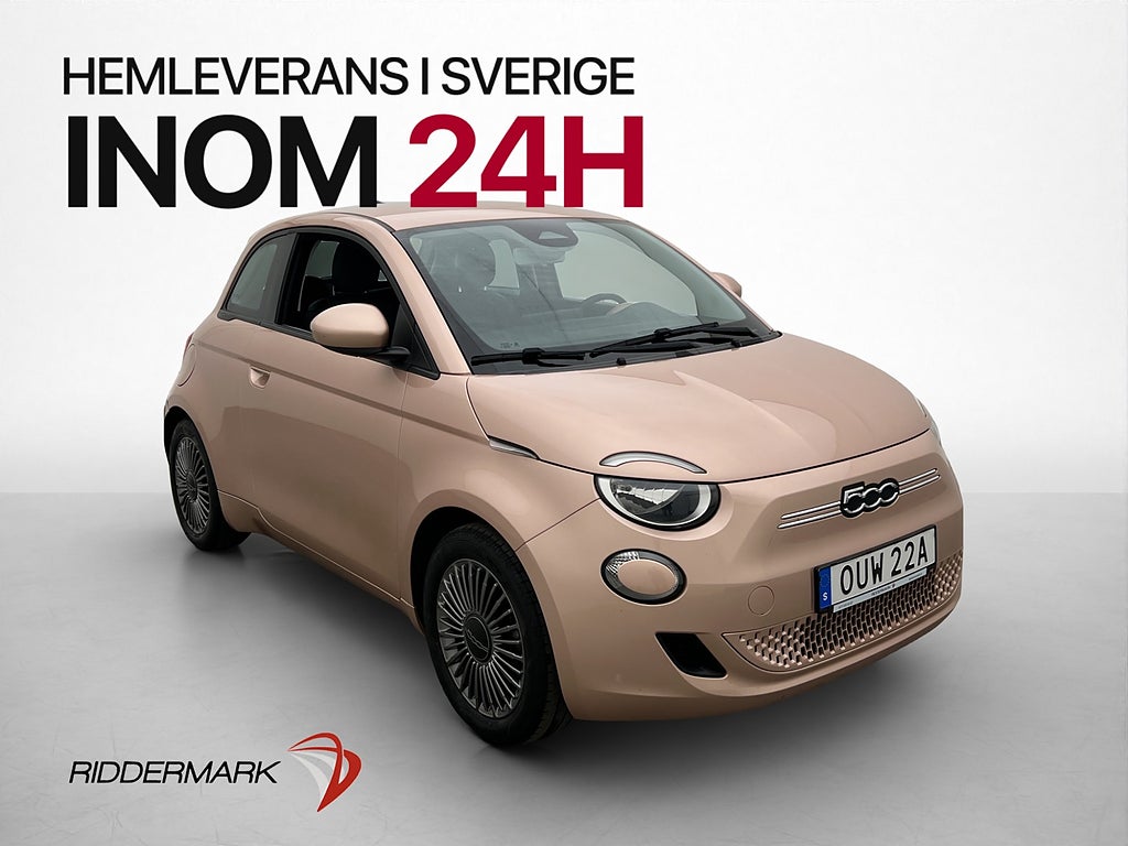 Fiat 500E 42 kWh 118hk Navi Sätesvärme CarPlay Halvskinn