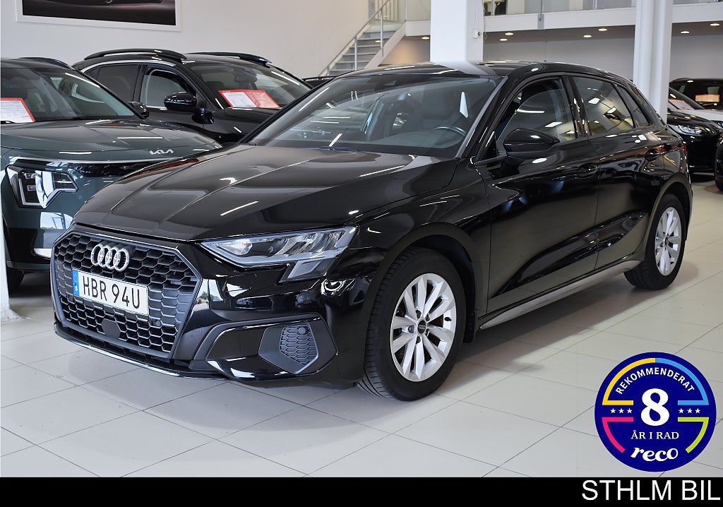 Audi A3 SB 35 TFSI S Tronic Carplay Cockpit 1 Ägare 3,45% Ränta