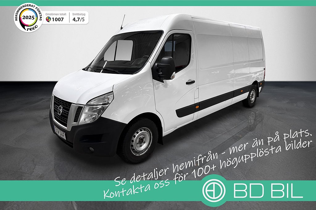 Nissan NV400 2.3 dCi L3H2 DRAG VÄRMARE BACKKAMERA TVÅ BRUKARE 