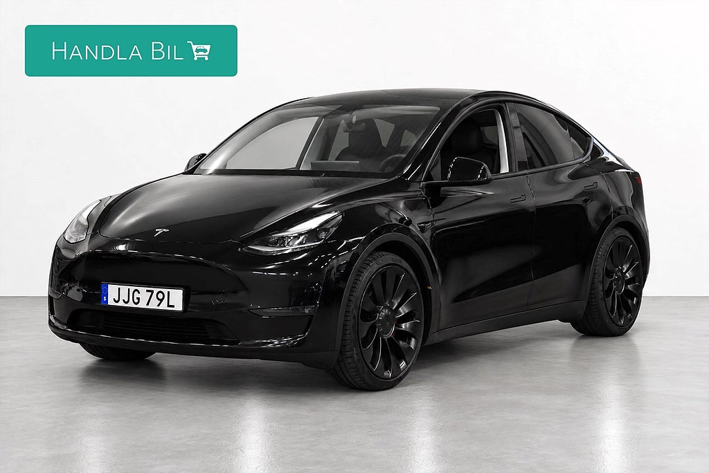 Tesla Model Y Performance Autopilot Skinn Pano Dragkrok Moms 534hk