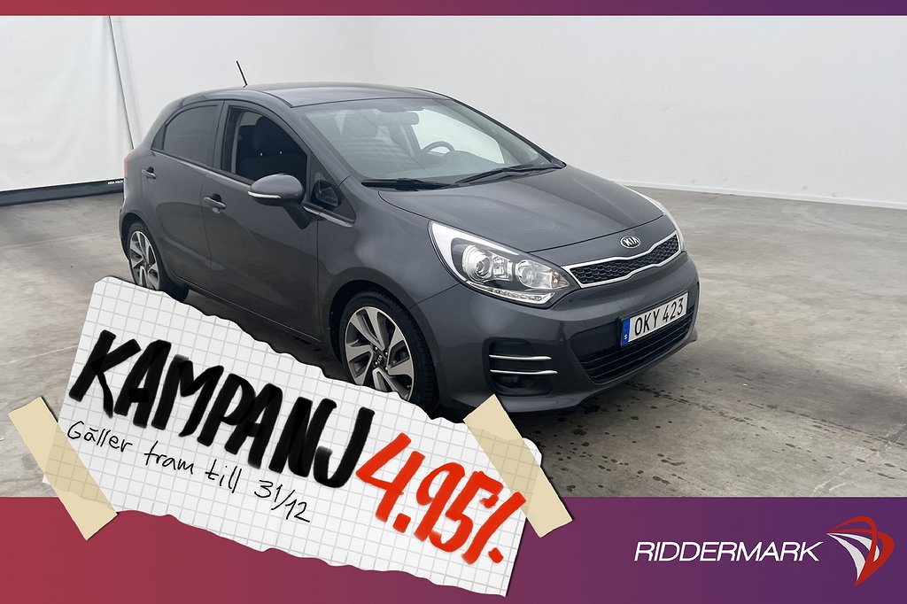 Kia Rio 1.2 84hk Advance En-Brukare Kamera Navi 4,95% Ränta