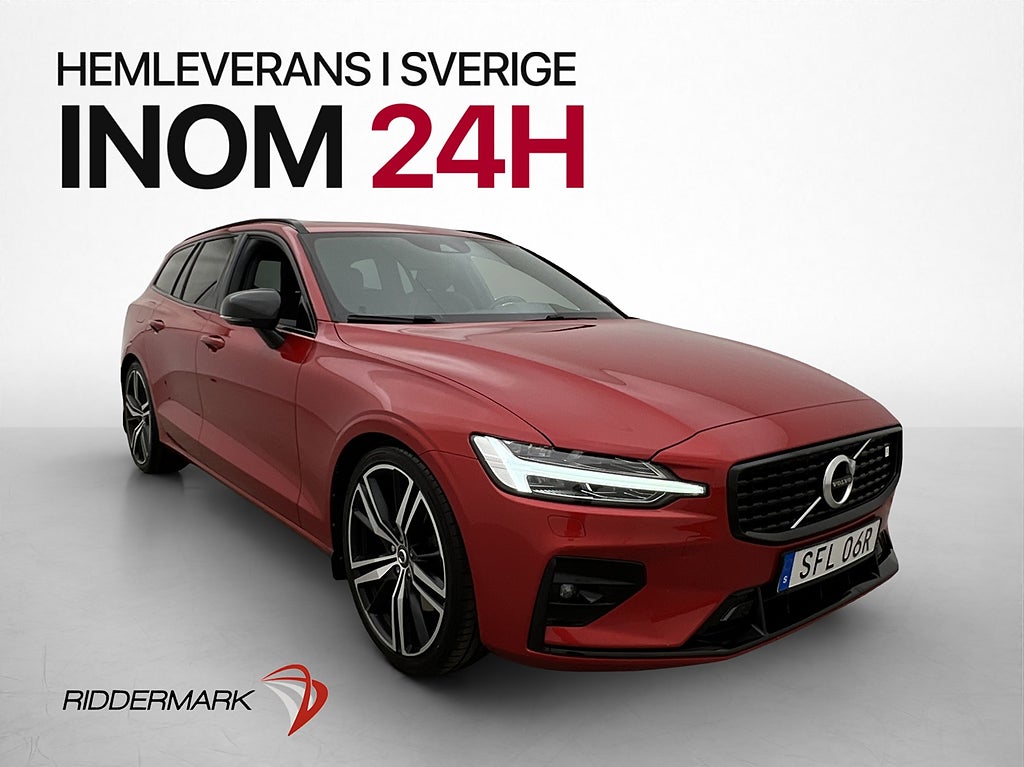 Volvo V60 T5 250hk AWD R-Design B&W Värm Pano Kamera Drag