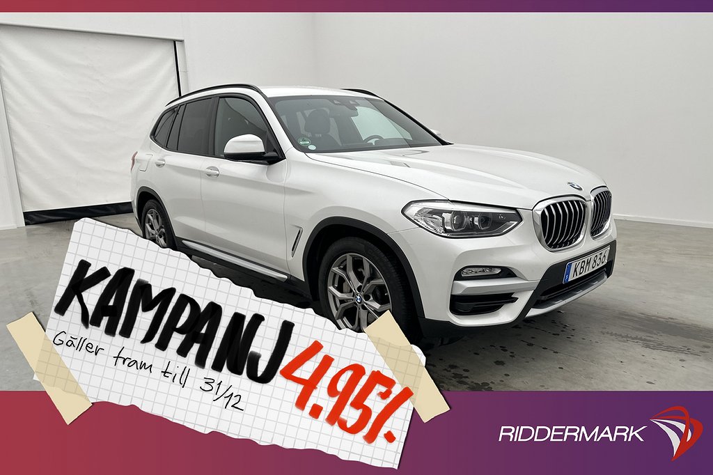 BMW X3 xDrive30d 265hk X-Line H/K HUD Navi S 4,95% Ränta