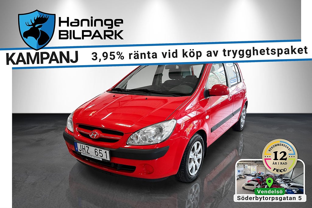 Hyundai Getz 5-dr 1.4 /DRAGKROK /FARTHÅLLARE /NY-SERVAD / fr 3,95%