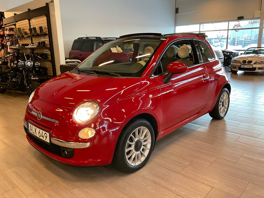 Fiat 500C 1.2 Lounge-paket Cab P-sensorer kamrem bytt