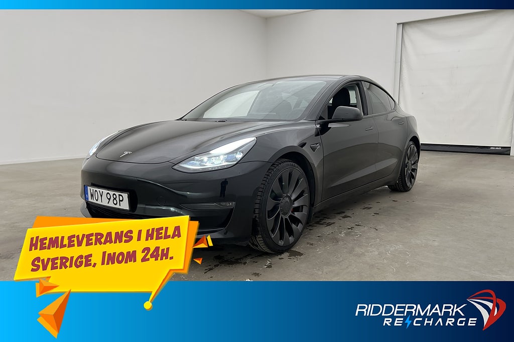 Tesla Model 3 Performance Autopilot Svensksåld MOMS