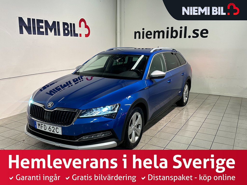 Skoda Superb Scout 4x4 Business Canton Kamera Dvärm Drag SoV