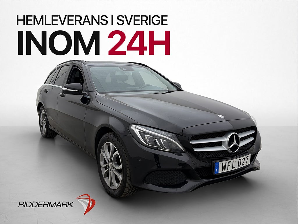 Mercedes-Benz C220 T d 170hk Värmare Dragkrok Sensorer Navi