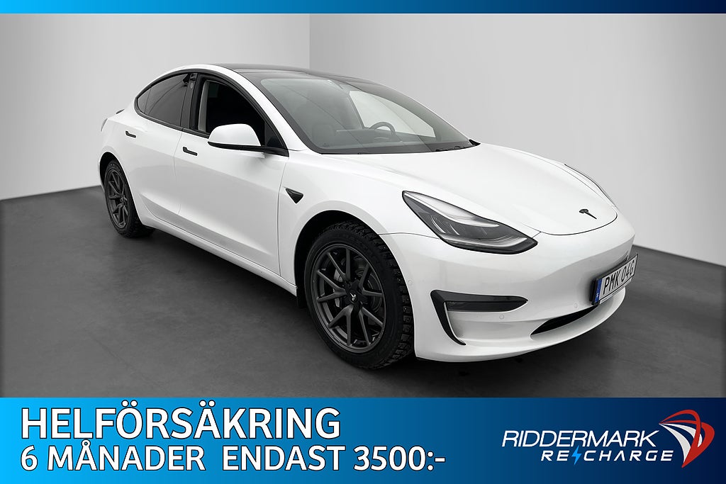 Tesla Model 3 Long Range AWD Pano Kamera AP Svensksåld