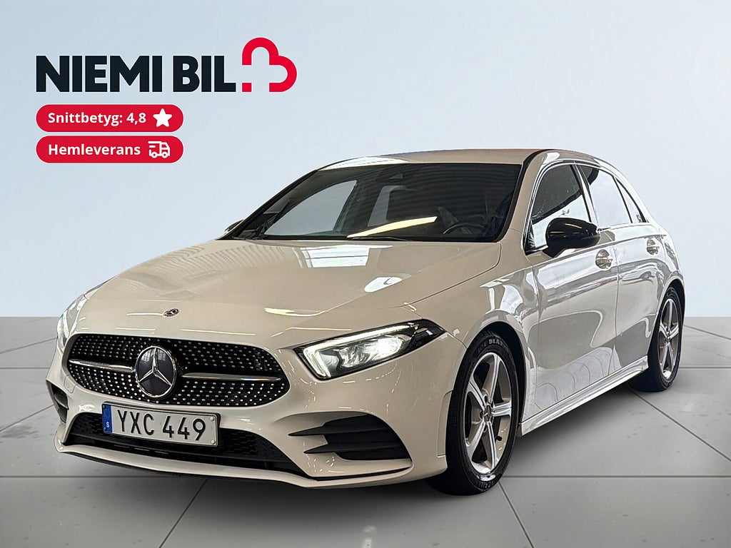Mercedes-Benz A 200 7G-DCT AMG Line S&V-hjul Backkamera Carplay P-värm