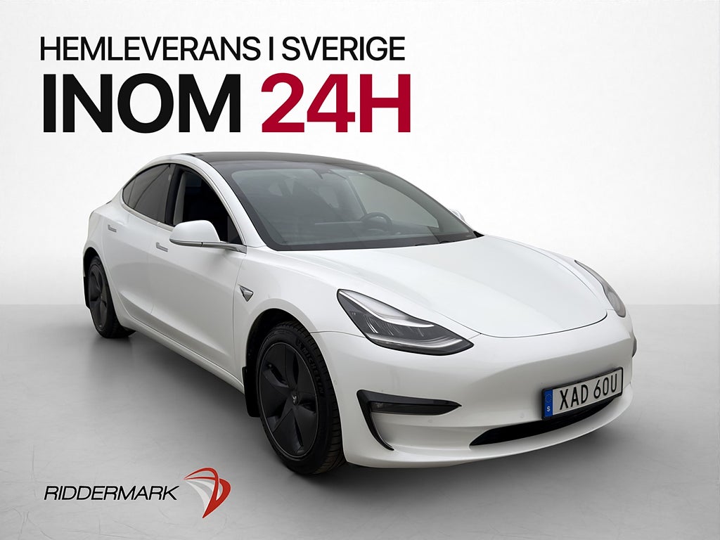 Tesla Model 3 Long Range AWD Dragkrok Pano Autopilot