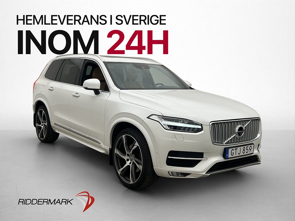 Volvo XC90 D5 AWD Inscription 7-Sits Drag B&W Pano 360 Värm